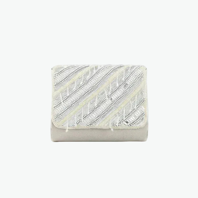 Ella White Silver - Lily Ana Luxury Bags